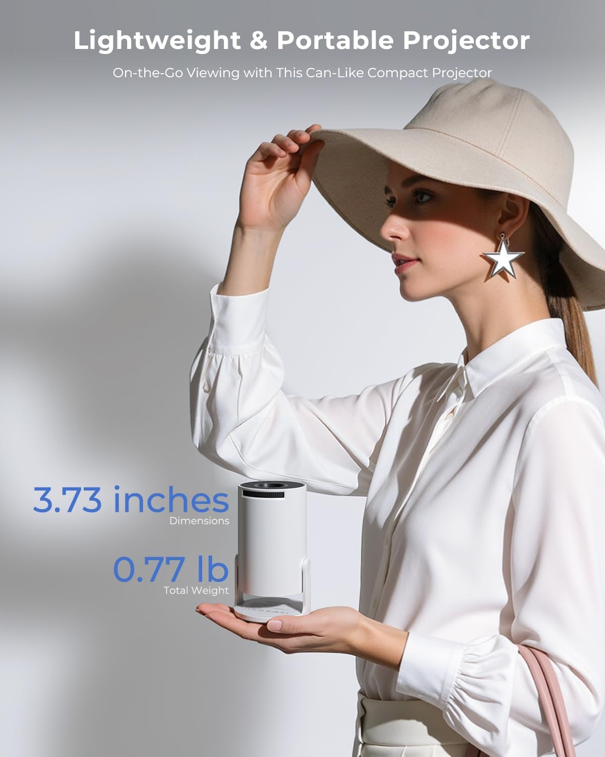 Mini Projector, Portable Projector with Wifi and Bluetooth, Built in Apps
