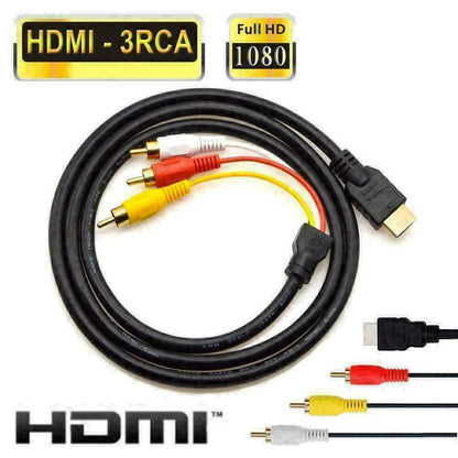 HDMI Male to 3 RCA Video and Audio AV Component Converter Adapter Cable for HDTV 1080p