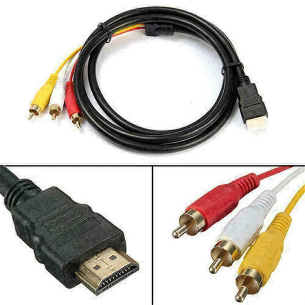 HDMI Male to 3 RCA Video and Audio AV Component Converter Adapter Cable for HDTV 1080p