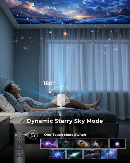 Mini Projector, Portable Projector with Wifi and Bluetooth, Built in Apps