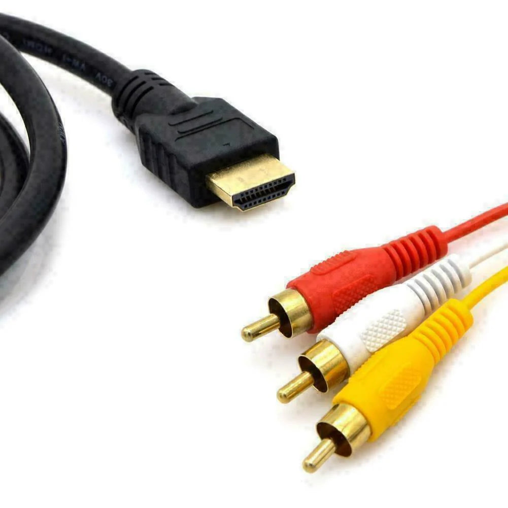 HDMI Male to 3 RCA Video and Audio AV Component Converter Adapter Cable for HDTV 1080p